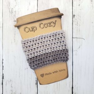 2 Toned Grey Coffee Cup Cozy