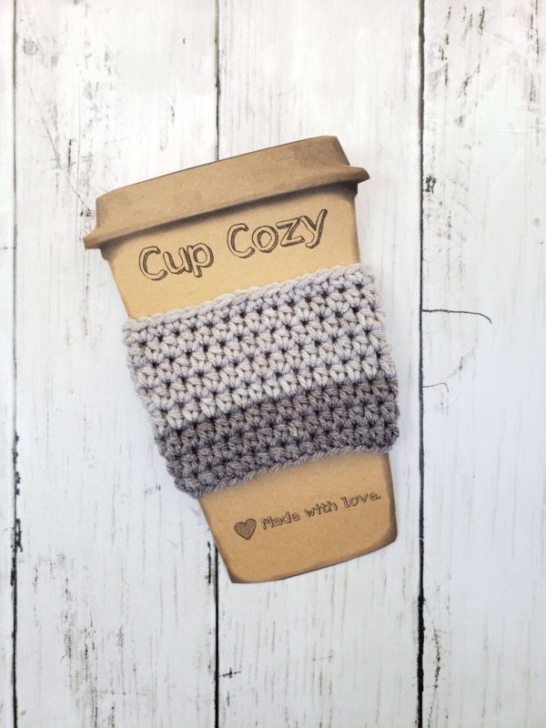 2 Toned Grey Coffee Cup Cozy