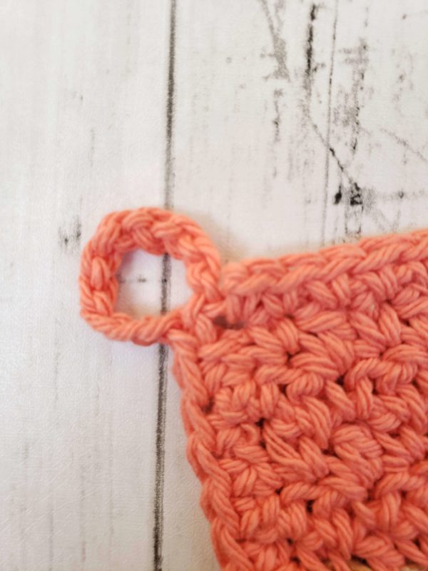 farmhouse dishcloth pink loop