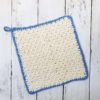Farmhouse Dishcloth - Cornflower Blue and Oatmeal - Image 3