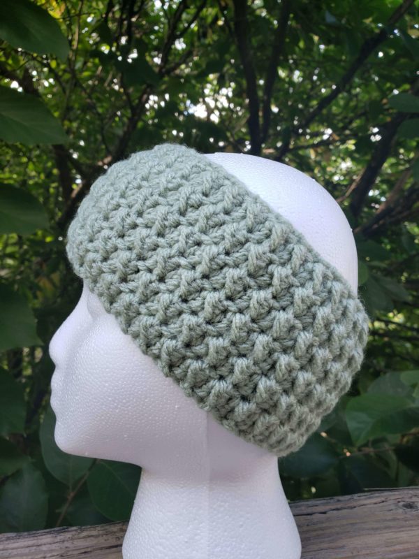 Leaf Green Messy Bun Ear Warmer