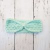 Baby headband ear warmer mint green