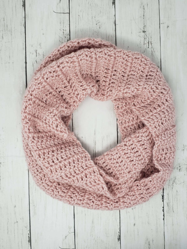 Pink infinity scarf