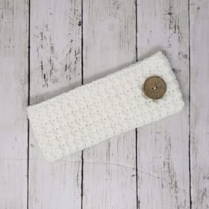 Messy Bun Ear Warmer with Button