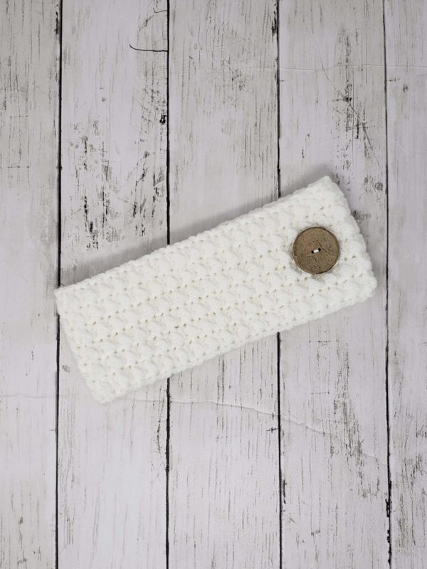 Messy Bun Ear Warmer with Button