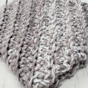 Diagonal stitch dishcloth - grey