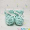 Green newborn booties