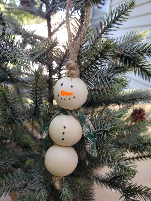 Snowman with Green Scarf