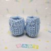 Blue newborn booties