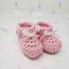 Pink newborn booties