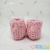 Newborn Baby Booties & Hat Set - Pink - Image 3
