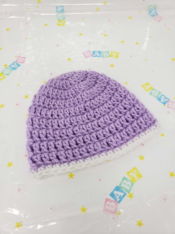 Purple newborn hat