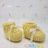 Yellow newborn booties