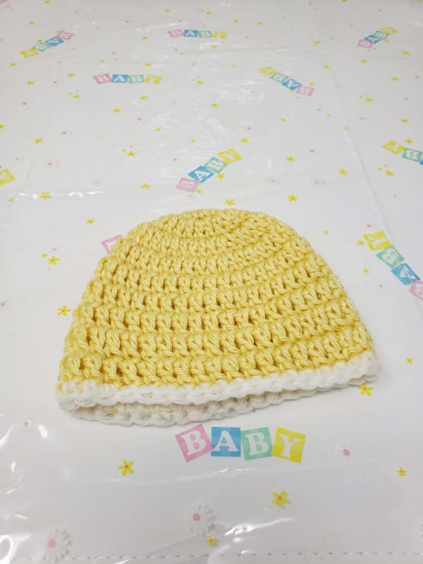 Yellow newborn hat