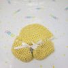 Yellow newborn booties and hat set